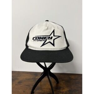 Coney Island Picnic Coney Pit Crew Hat Men OSFA Snapback Black White Casual